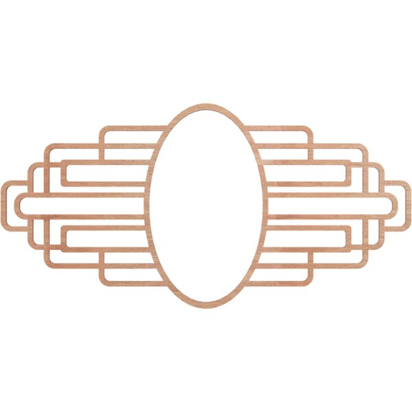 Ekena Millwork Elizabeth Wood Fretwork Pierced Ceiling Medallion, Cherry, 22"W x 11"H x 6"IW x 10 3/8"IH x 3/8"T CMWP22X11X0375EBCH - main